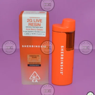 SHERBINSKIS LIVE RESIN VAPES ACAI BERRY GELATO