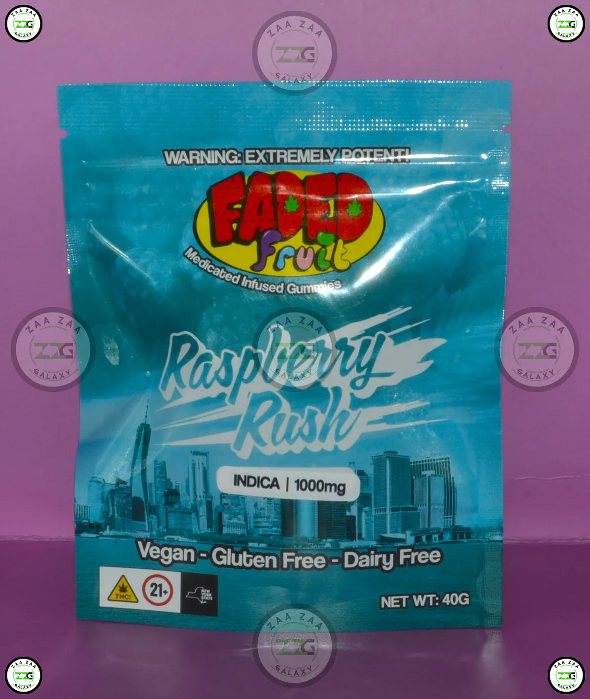FADED FRUITS GUMMIES RASPBERRY Rush